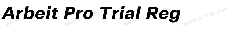 Arbeit Pro Trial Reg字体转换